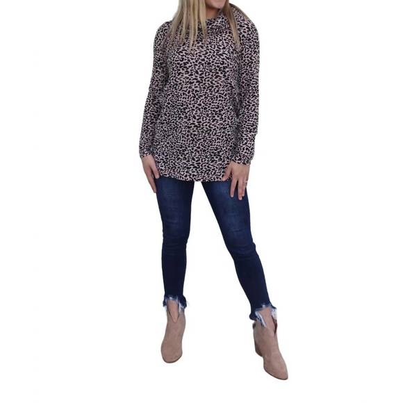 NEW TRIBAL cowl neck top in leopard - Picture 1 of 4